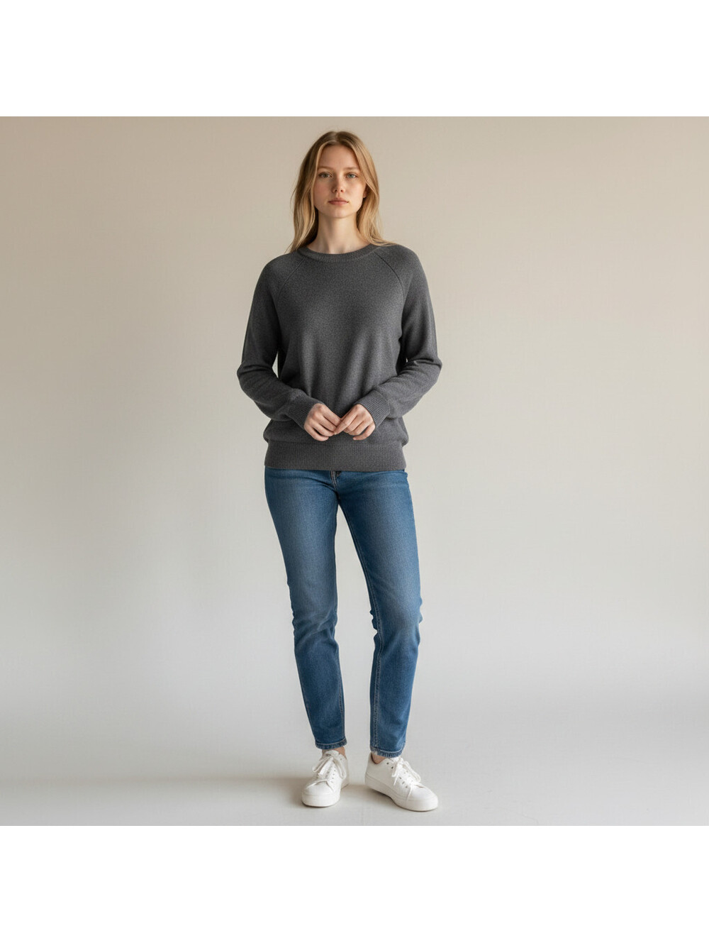 H&M Sweater Pullover Women M Medium Black Knit Wool Long Sleeve Zipper Soft
